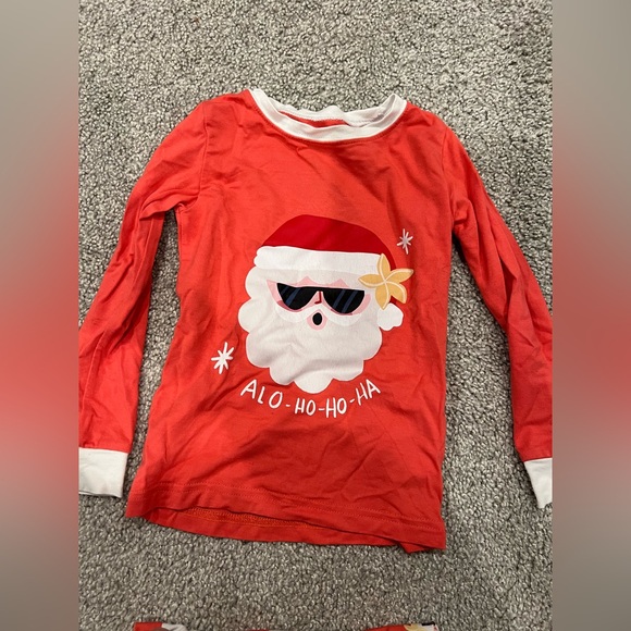 SOHA Keiki 2T Aloha Ho Ho Ho Christmas Long Sleeve Pajama Set - Picture 4 of 8